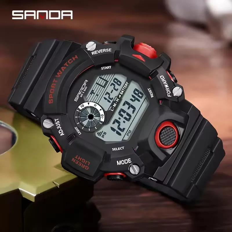 SANDA 326, мужские электронные цифровые часы с механизмом, светящийся дисплей, циферблат, спортивные водонепроницаемые мужские часы для отдыха на открытом воздухе
SANDA 326, мужские электронные цифровые часы с механизмом, светящийся дисплей, циферблат, спортивные водонепроницаемые мужские часы для отдыха на открытом воздухе
