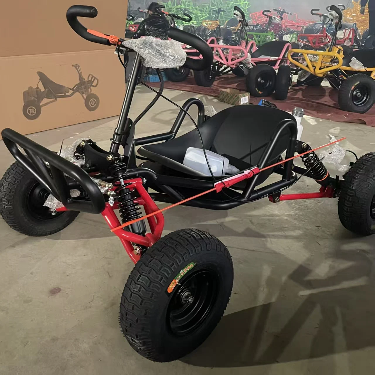 90cc 1.2L-Powered Pedal Kart 6-inch Road-Specific Tires Superior Grip Outdoor Racing/Team-Building Entertainment Kart
90cc 1.2L-Powered Pedal Kart 6-inch Road-Specific Tires Superior Grip Outdoor Racing/Team-Building Entertainment Kart