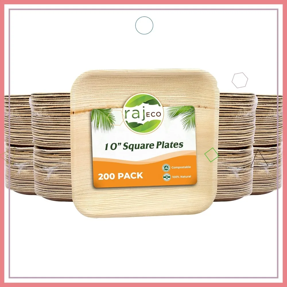 200-Pack 10" Square Palm Leaf Plates Disposable Compostable Tableware for Wedding Party Picnic BBQ
200-Pack 10" Square Palm Leaf Plates Disposable Compostable Tableware for Wedding Party Picnic BBQ