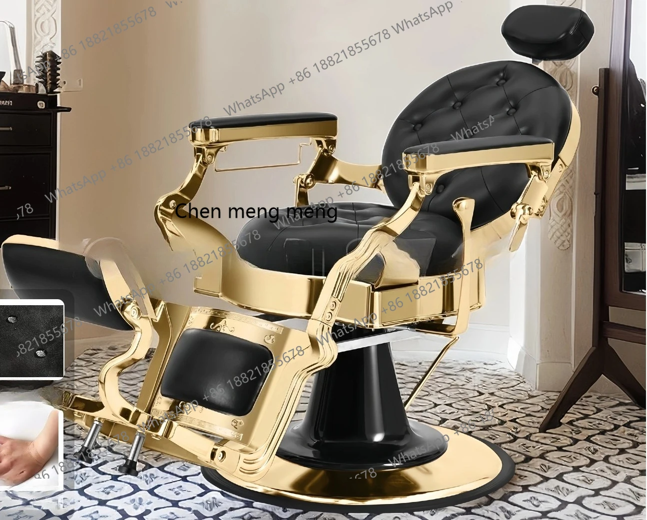 Retro Barber Chair Aluminum Alloy Oil Head Chair Hair Lifting Beauty Rotating Chair
Retro Barber Chair Aluminum Alloy Oil Head Chair Hair Lifting Beauty Rotating Chair