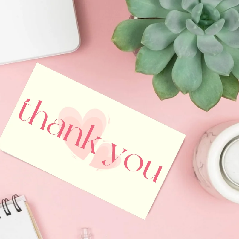 Custom Cards Thank You Cards 500 PCS Full color double-sided printing Gift decoration card
Custom Cards Thank You Cards 500 PCS Full color double-sided printing Gift decoration card