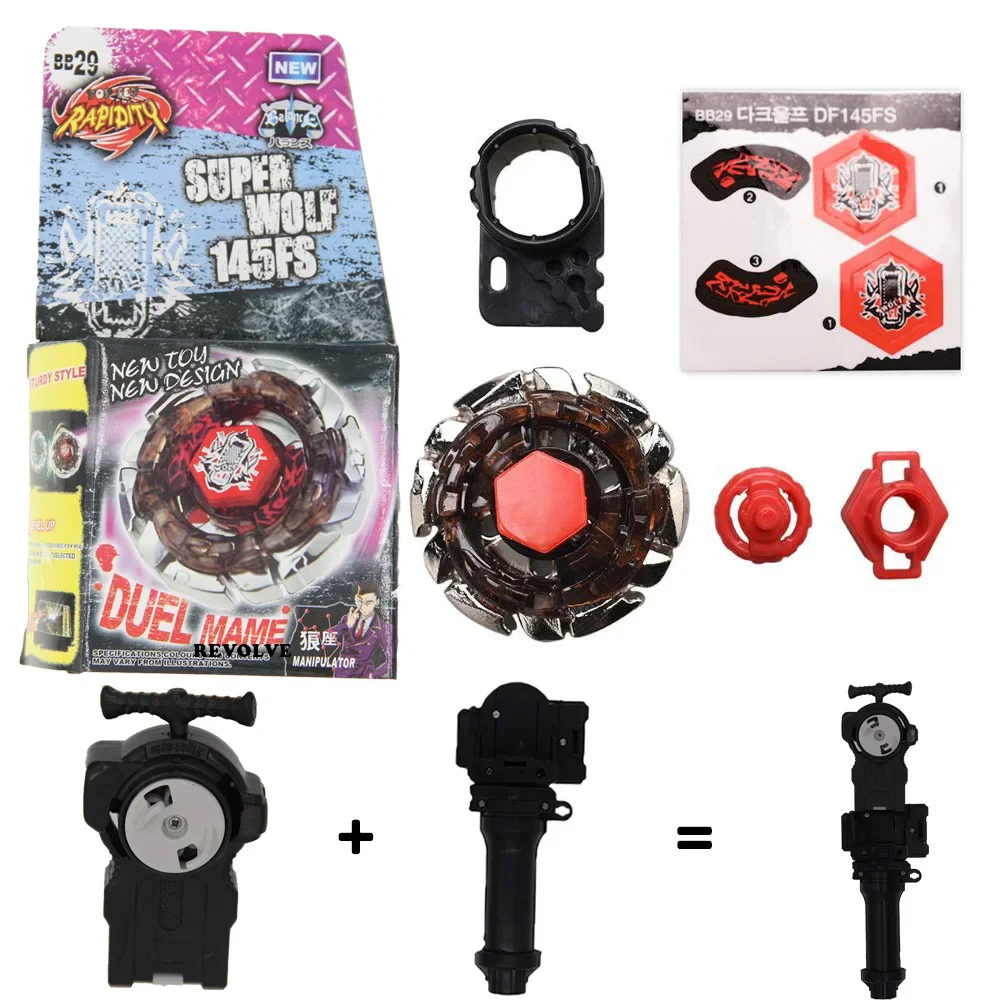 rock leone GENUINE Dark Wolf DF145FS Beyblade BB29 grip with launcher
rock leone GENUINE Dark Wolf DF145FS Beyblade BB29 grip with launcher