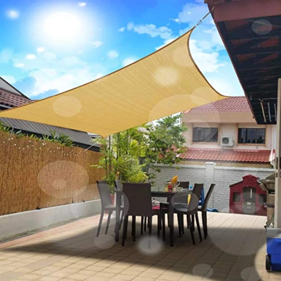 Rectangle Patio Sun Shade Sail Canopy, 12' x 20' for Outdoor Garden Yard Pond Pergola Sandbox Deck Courtyard Sand Color, Durabl
Rectangle Patio Sun Shade Sail Canopy, 12' x 20' for Outdoor Garden Yard Pond Pergola Sandbox Deck Courtyard Sand Color, Durabl