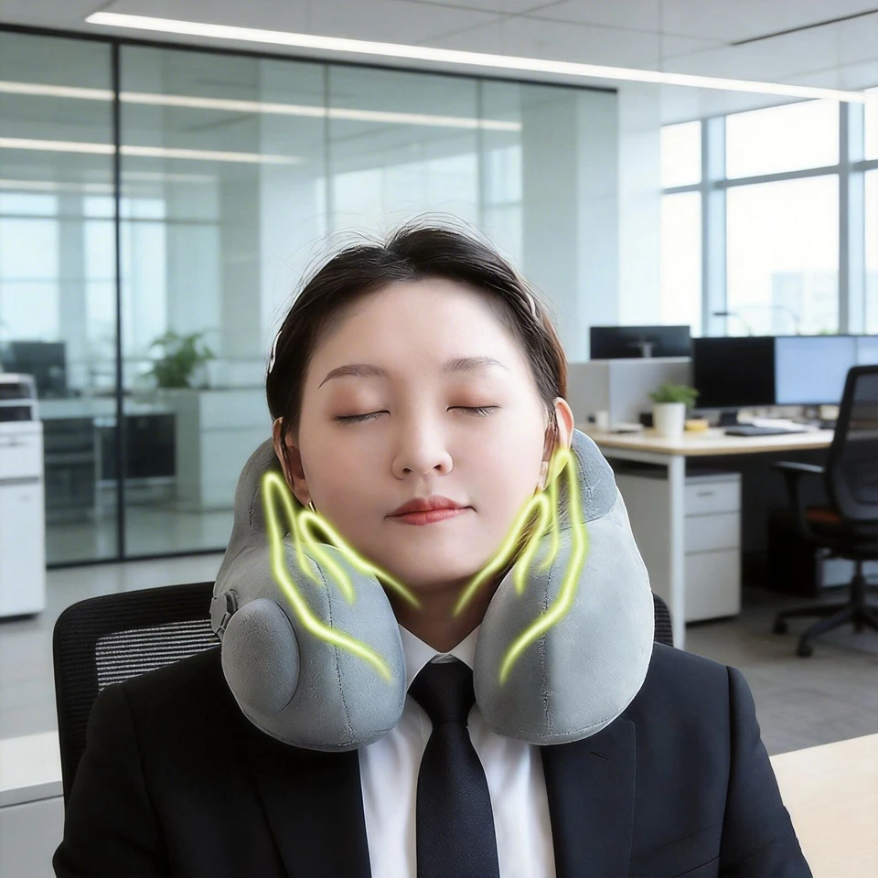 Portable Pillow Orthopedic Collar Travel Press Inflatable U-shaped Pillow Cervical Pillow U-shaped Pillow Neck Aircraft Sleeping
Portable Pillow Orthopedic Collar Travel Press Inflatable U-shaped Pillow Cervical Pillow U-shaped Pillow Neck Aircraft Sleeping