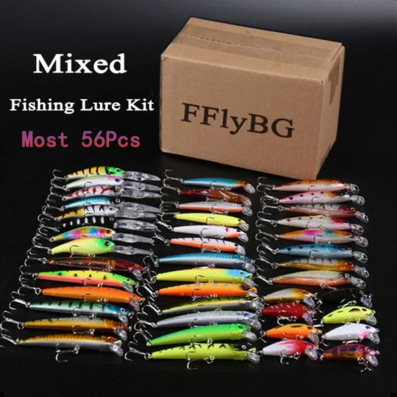 56/43/30/20/10/5Pcs Fishing Lures Kit Crankbait Tackle Minnow Popper Pencil Swimbaits Hook Freshwater Saltwater Hard Baits Set
56/43/30/20/10/5Pcs Fishing Lures Kit Crankbait Tackle Minnow Popper Pencil Swimbaits Hook Freshwater Saltwater Hard Baits Set