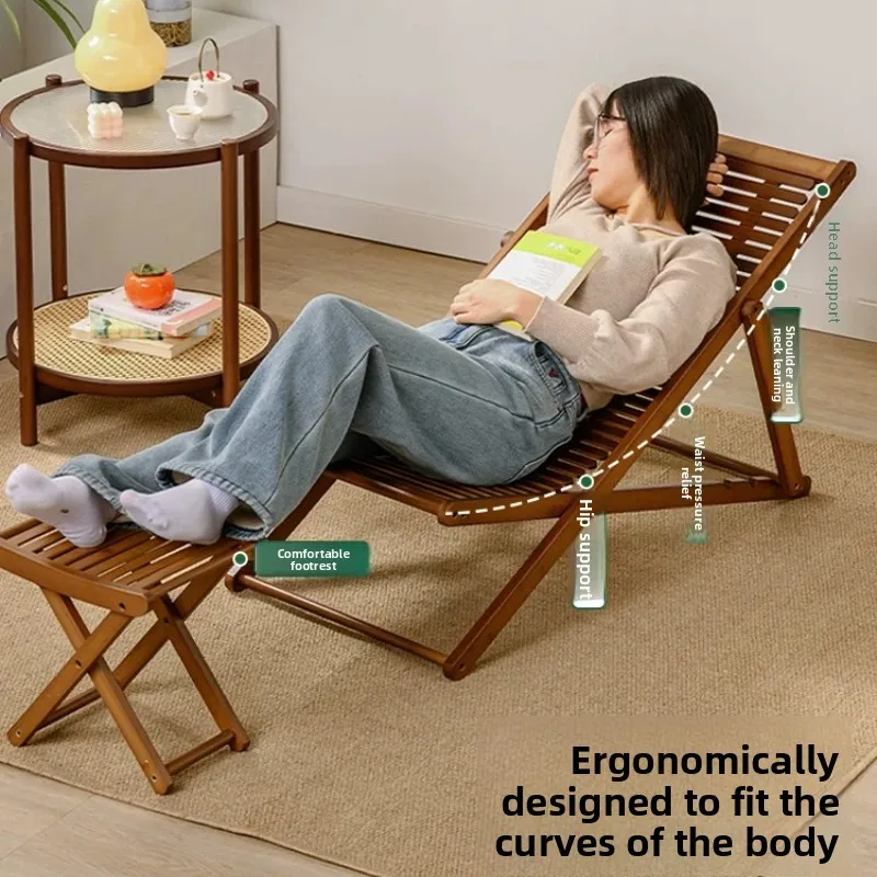 Foldable Reclining Chair for Nap Portable Lounger Seat for Balcony 2-in-1 Sitting Sleeping Patio Chair Bamboo Leisure Chairs
Foldable Reclining Chair for Nap Portable Lounger Seat for Balcony 2-in-1 Sitting Sleeping Patio Chair Bamboo Leisure Chairs
