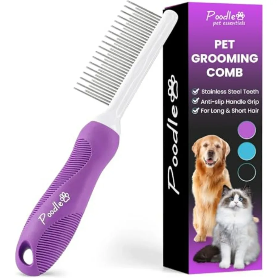 Poodle with Long and Short Stainless Steel Teeth for Removing Matted Fur, Kts and Tangles Detangler Tool Accessories for Safe a
Poodle with Long and Short Stainless Steel Teeth for Removing Matted Fur, Kts and Tangles Detangler Tool Accessories for Safe a