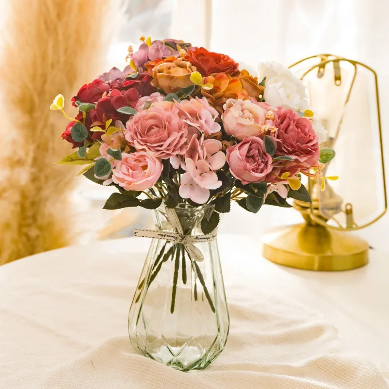 30CM Rose Bouquet Silk Peony Artificial Flowers Christmas Decorations For Home Diy Crafts Autumn Decoration Wedding Supplies
30CM Rose Bouquet Silk Peony Artificial Flowers Christmas Decorations For Home Diy Crafts Autumn Decoration Wedding Supplies
