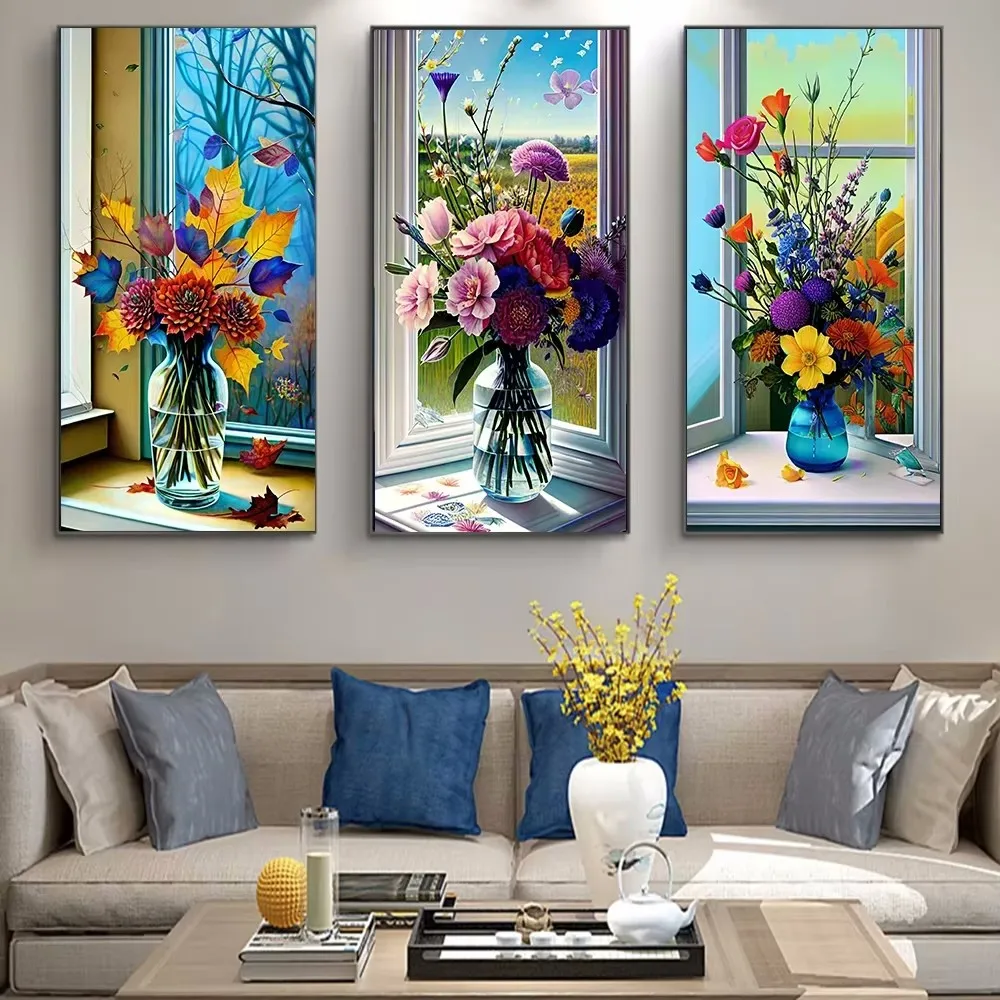 New Modern False Window Convex Window Pot Flower Art 5DDIY Diamond Painting Natural Scenery Oil Painting Porch Home Decoration
New Modern False Window Convex Window Pot Flower Art 5DDIY Diamond Painting Natural Scenery Oil Painting Porch Home Decoration