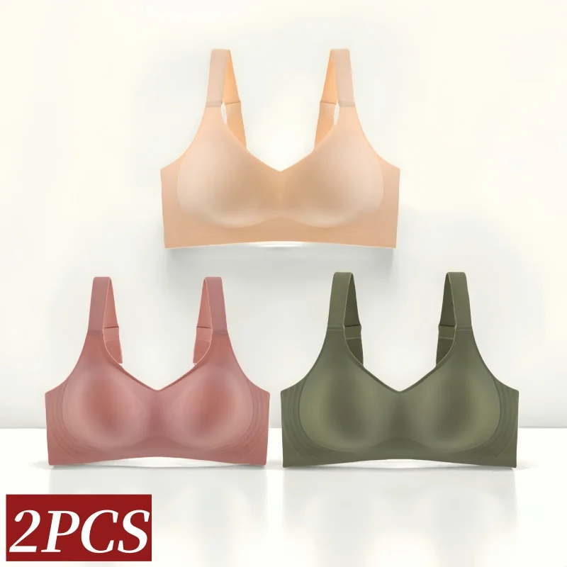2Pcs/Set Seamless Bras For Women Padded Bra Tops Wireless Underwear Support Sexy Lingerie Wide shoulder Straps Soft Intimates
2Pcs/Set Seamless Bras For Women Padded Bra Tops Wireless Underwear Support Sexy Lingerie Wide shoulder Straps Soft Intimates