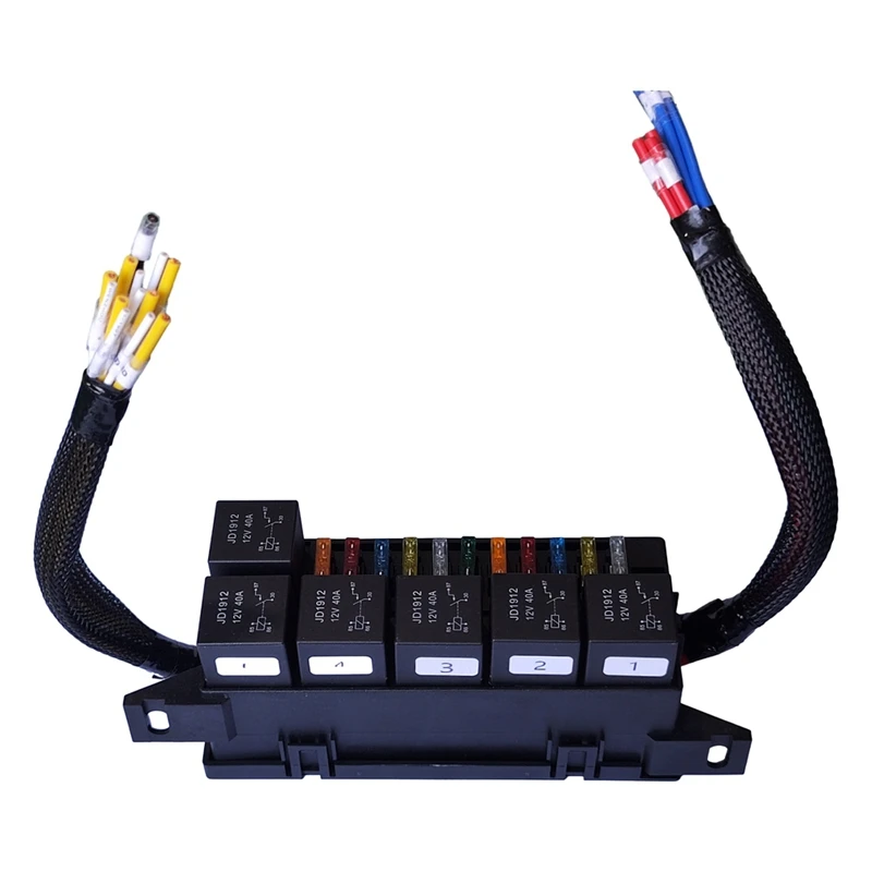 Fuse Relay Box With 6 Relays And 11 Way ATC/ATO Relay Fuse Box For Automotive, Marine
Fuse Relay Box With 6 Relays And 11 Way ATC/ATO Relay Fuse Box For Automotive, Marine