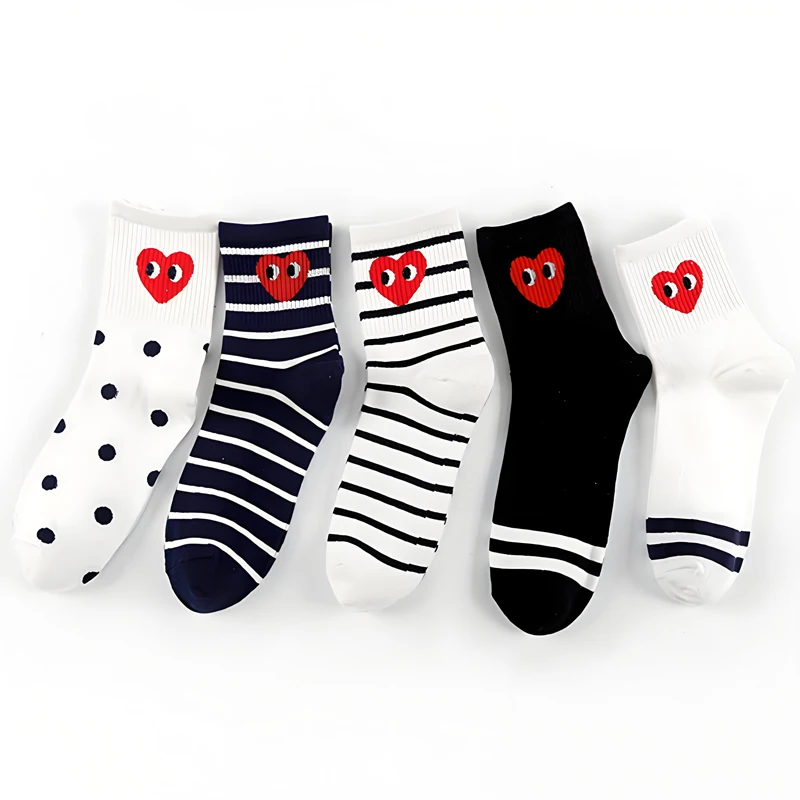 Women Socks Black White Striped Polka Dot Solid Color Love Tide Socks Korean Version Sports Ins Style Trend Casual Short Socks
Women Socks Black White Striped Polka Dot Solid Color Love Tide Socks Korean Version Sports Ins Style Trend Casual Short Socks