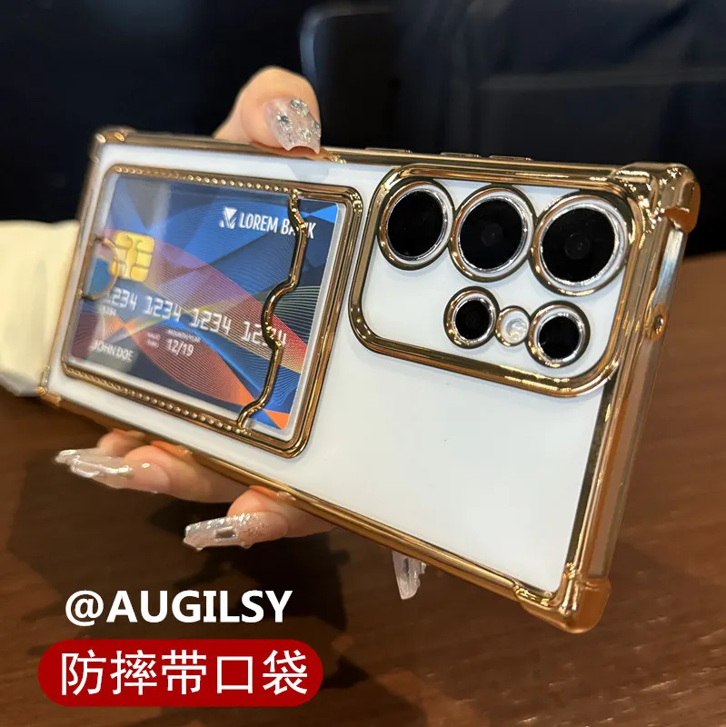 For Samsung Galaxy S26 Ultra Case Card Slot Wallet Pocket Electroplated Transparent Soft Silicone Bumper Back Cover
For Samsung Galaxy S26 Ultra Case Card Slot Wallet Pocket Electroplated Transparent Soft Silicone Bumper Back Cover