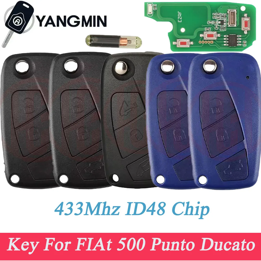 ID48 Chip 433MHz 2 3 Button Flip Remote Smart Car Key Fob For FIAt 500 Punto Ducato Stilo Panda Bravo Linea SIP22 GT10 Blade
ID48 Chip 433MHz 2 3 Button Flip Remote Smart Car Key Fob For FIAt 500 Punto Ducato Stilo Panda Bravo Linea SIP22 GT10 Blade