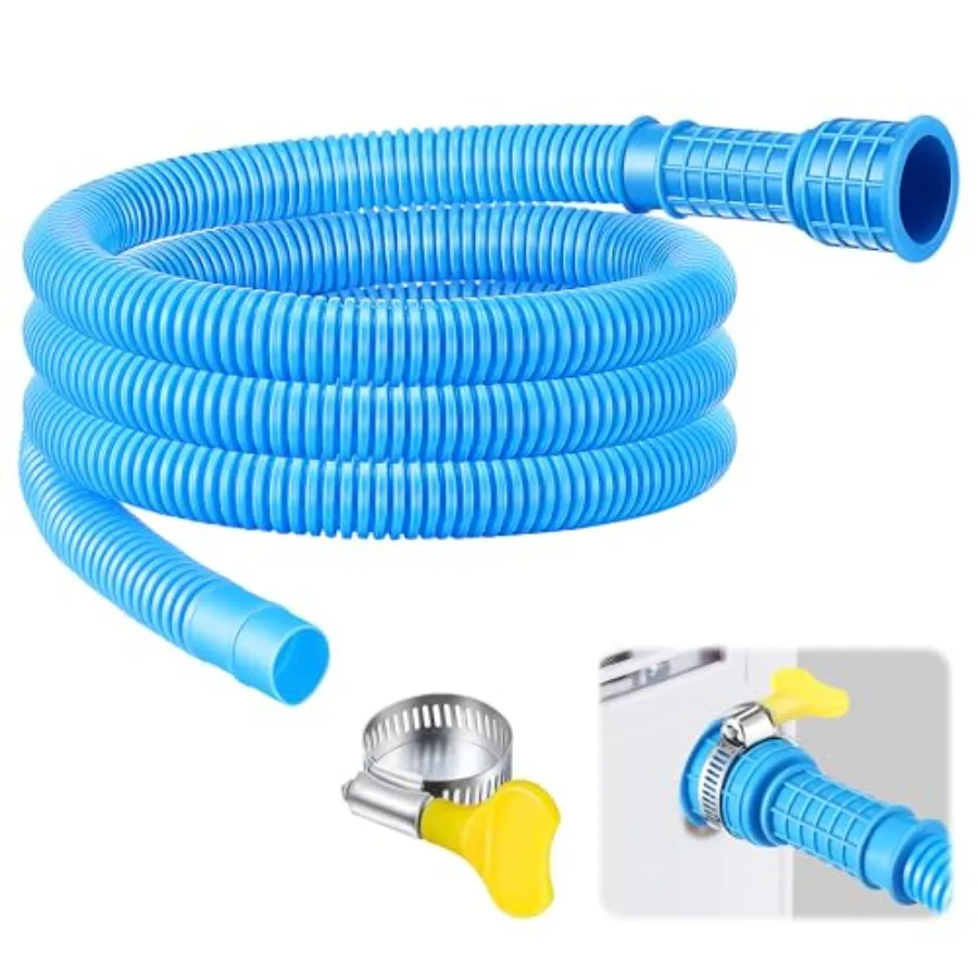 Patent Pending Dehumidifier Drain Hose, 6.5FT, 3/4 Inch FHT, with Cuttable Rubber Adapter and Connect Clamp, Flexible Universal
Patent Pending Dehumidifier Drain Hose, 6.5FT, 3/4 Inch FHT, with Cuttable Rubber Adapter and Connect Clamp, Flexible Universal