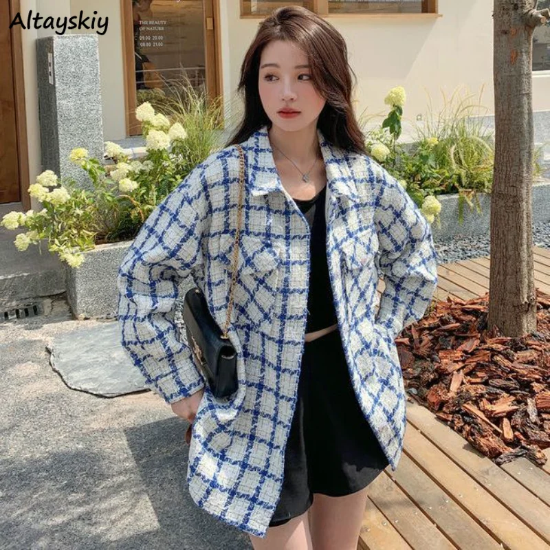 Korean Fashion High Street Basic Jackets Women Retro Outwear Autumn All-match Plaid Design Popular Sweet Elegant Stylish Chic BF
Korean Fashion High Street Basic Jackets Women Retro Outwear Autumn All-match Plaid Design Popular Sweet Elegant Stylish Chic BF
