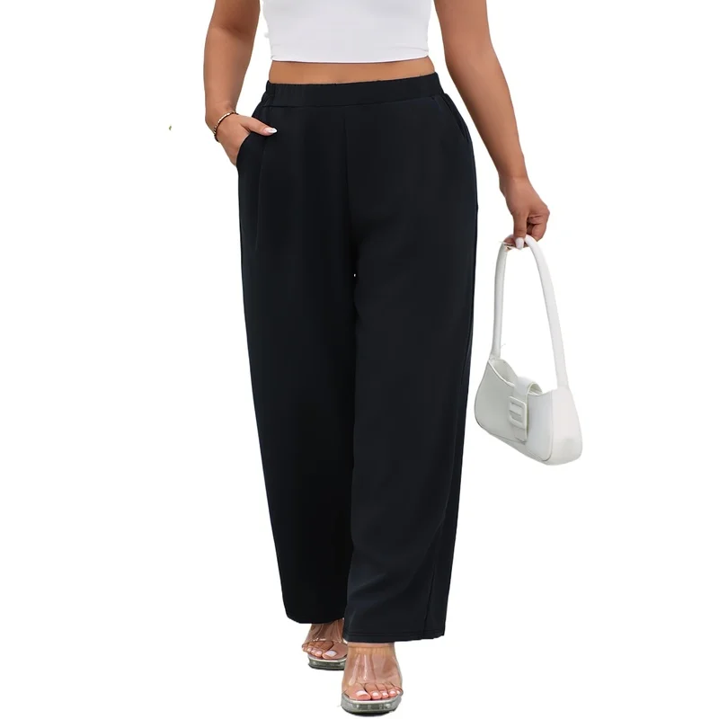 2026 Plus Size Women Elastic Waist Wide Leg Pants With Deep Pockets
2026 Plus Size Women Elastic Waist Wide Leg Pants With Deep Pockets