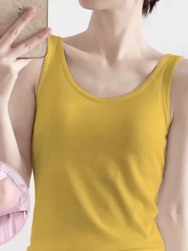 Ammae Women's Inteated Strap Vest 2025 New Outerwear Wirefree Comfortable Bal Underwear for Ladies Commute Sle
Ammae Women's Inteated Strap Vest 2025 New Outerwear Wirefree Comfortable Bal Underwear for Ladies Commute Sle