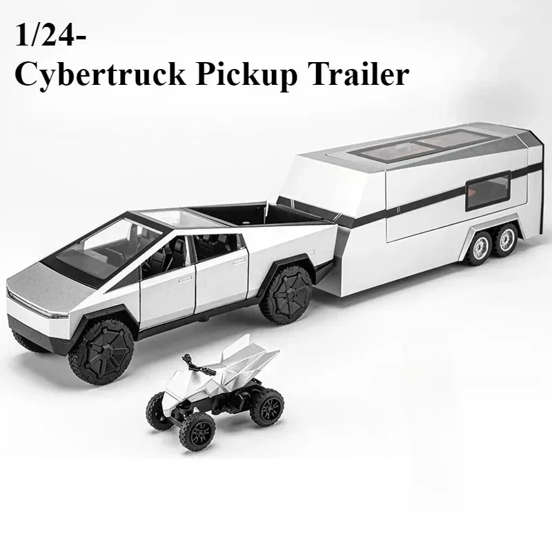 1:24 Tesla Cybertruck Pickup Trailer Alloy Car Model Diecasts Metal Toy Off-road Vehicles Truck Model Sound and Light Kids Gifts
1:24 Tesla Cybertruck Pickup Trailer Alloy Car Model Diecasts Metal Toy Off-road Vehicles Truck Model Sound and Light Kids Gifts