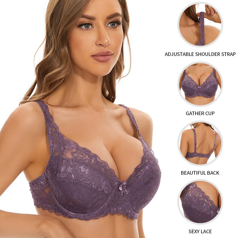 Women Sexy Lace Bra Push Up Bras 36-42 B/C Cup Plus Size French Style Lingerie Deep V Top Bra Breathable Thin Bralette Underwear
Women Sexy Lace Bra Push Up Bras 36-42 B/C Cup Plus Size French Style Lingerie Deep V Top Bra Breathable Thin Bralette Underwear