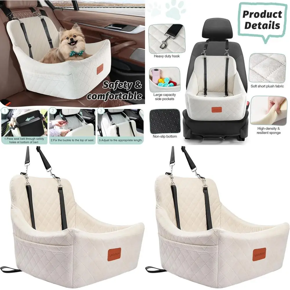 Регулируемое автокресло для собак средних пород весом до 18 кг, простая установка, противоскользящее, с моющимся чехлом, 2 боковыми карманами, бежевое, средний размер
Регулируемое автокресло для собак средних пород весом до 18 кг, простая установка, противоскользящее, с моющимся чехлом, 2 боковыми карманами, бежевое, средний размер