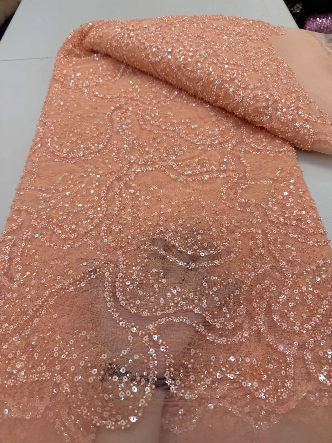 African Beaded Mesh Lace Fabric,For Sewing,Clothes,Sequin,Tulle,Wedding Dresses,Embroidery,Fabrics By The Meter,Crafts,5 Yards
African Beaded Mesh Lace Fabric,For Sewing,Clothes,Sequin,Tulle,Wedding Dresses,Embroidery,Fabrics By The Meter,Crafts,5 Yards