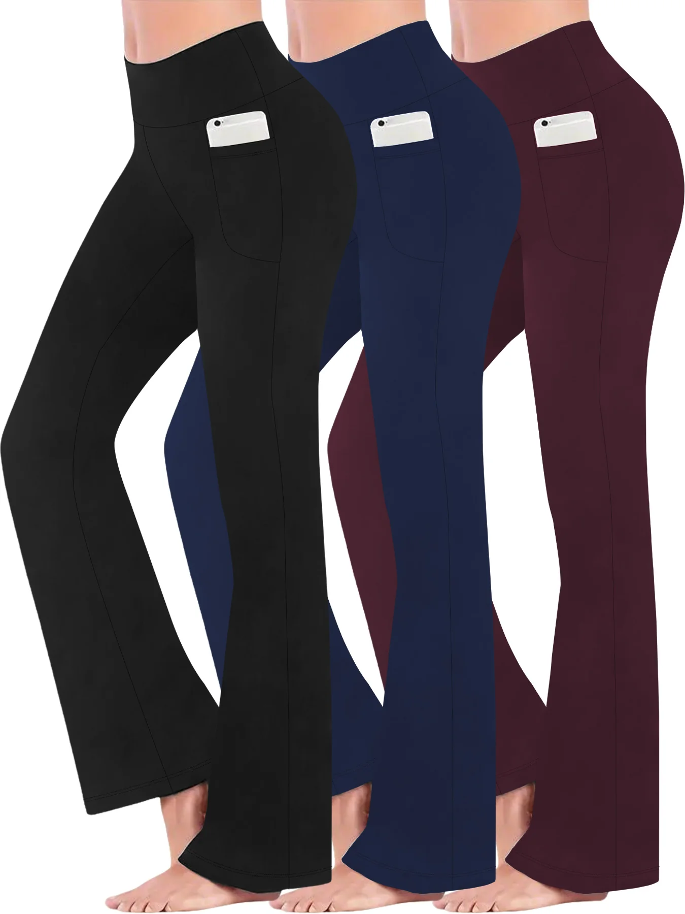 3 pack Super Soft Bell Bottom Pants Women High Waisted with Pockets Tummy Control No See Through Workout Yoga Home Casual
3 pack Super Soft Bell Bottom Pants Women High Waisted with Pockets Tummy Control No See Through Workout Yoga Home Casual