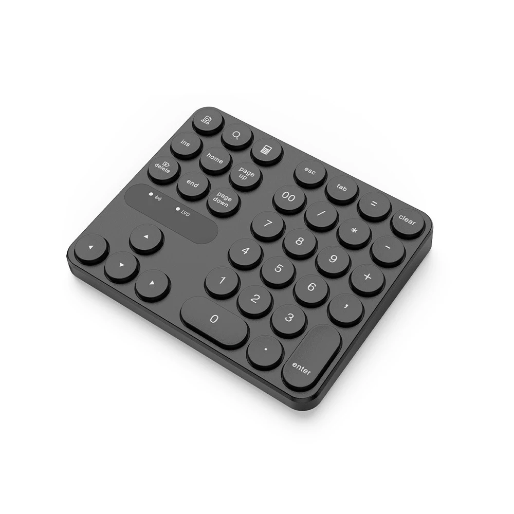 35-key Round Keycap Wireless Numeric Keypad 2.4g Coin Cell Type C Financial Office One-handed Keypad for iPad Laptop Windows
35-key Round Keycap Wireless Numeric Keypad 2.4g Coin Cell Type C Financial Office One-handed Keypad for iPad Laptop Windows
