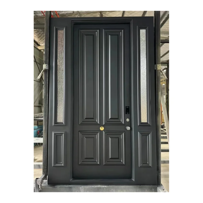 Modern design wrought iron bronze stainless steel double arch front door Villa anti-theft exterior wall
Modern design wrought iron bronze stainless steel double arch front door Villa anti-theft exterior wall