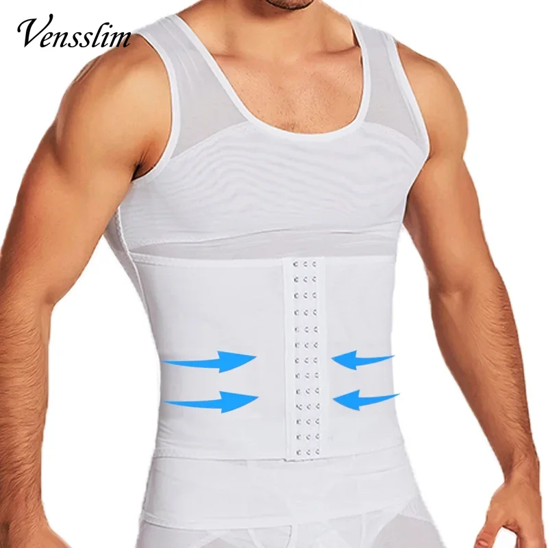 Vensslim Men Body Shaper Slimming Vest Tummy Control Underwear 2 IN 1 Compression Shirt Waist Trainer Tank Top with Hooks
Vensslim Men Body Shaper Slimming Vest Tummy Control Underwear 2 IN 1 Compression Shirt Waist Trainer Tank Top with Hooks