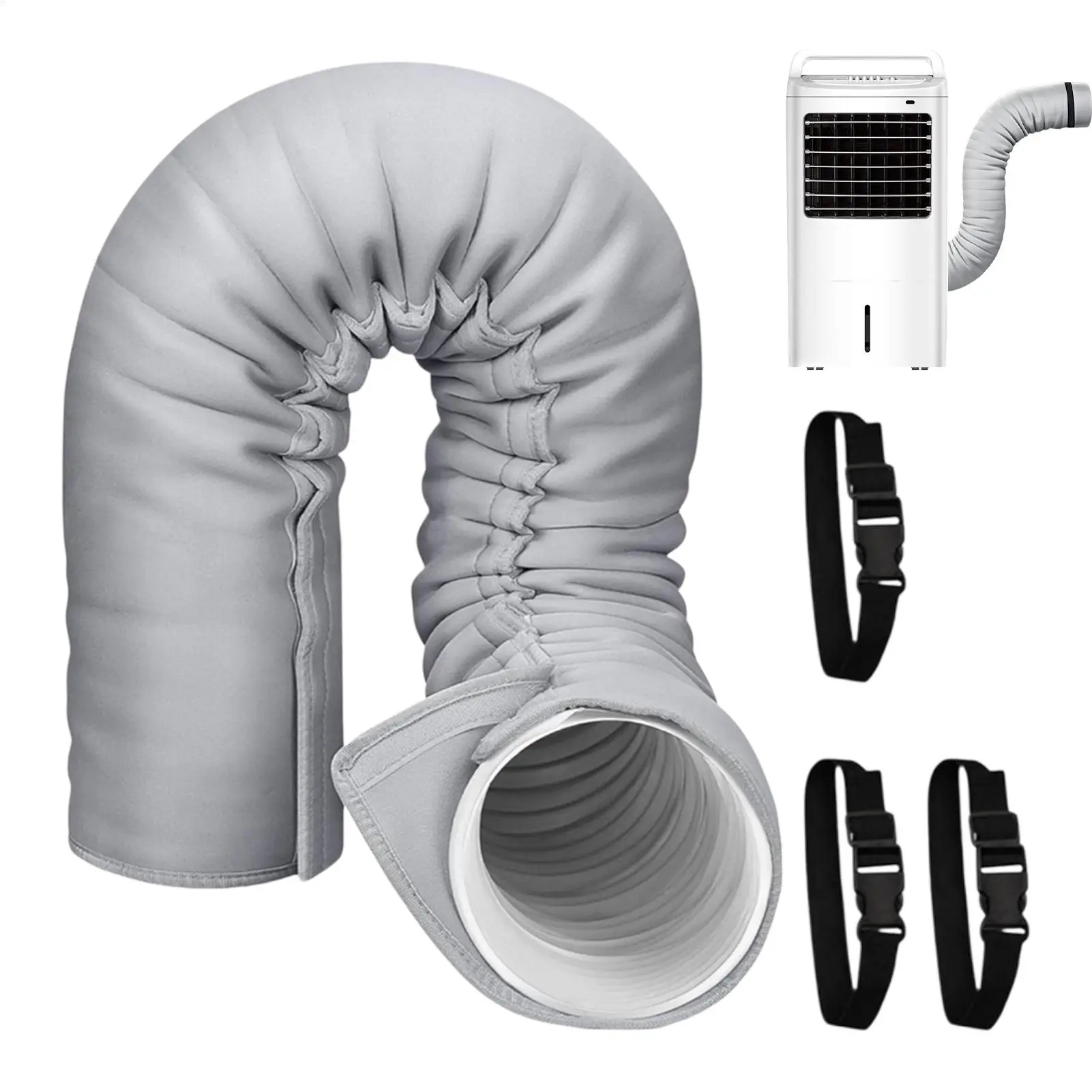Portable AC Hose Cover Portable Insulated Sleeve with 3 Adjustable Straps Air Conditioner Accessories for Winter Outdoor Indoor
Portable AC Hose Cover Portable Insulated Sleeve with 3 Adjustable Straps Air Conditioner Accessories for Winter Outdoor Indoor
