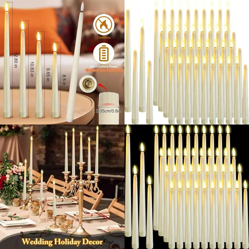 Набор из 48 светодиодных свечей на батарейках в 4 размерах для Хэллоуина, Рождества, свадеб и церкви - цвет слоновой кости
Набор из 48 светодиодных свечей на батарейках в 4 размерах для Хэллоуина, Рождества, свадеб и церкви - цвет слоновой кости