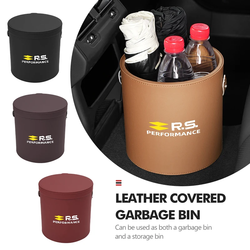 Car Trash Can With Lid Anti-Dirty Portable Storage Bucket For Renault RS Kadjar Captur Clio Megane 2 3 4 RS Koleos Logan
Car Trash Can With Lid Anti-Dirty Portable Storage Bucket For Renault RS Kadjar Captur Clio Megane 2 3 4 RS Koleos Logan