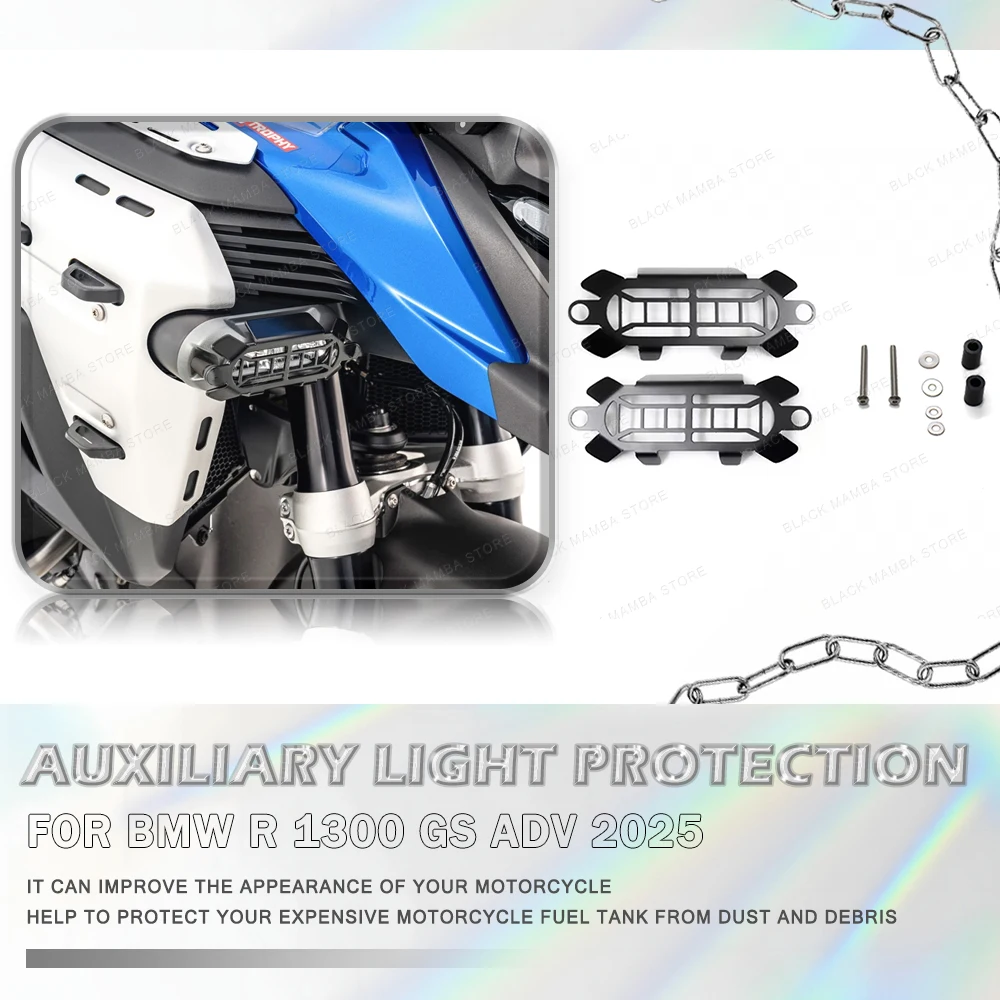 New R1300GS ADV 2025 LED Auxiliary Protection Light Motorcycle Accessories Lamp Guards for BMW R 1300 GS Adventure R1300GS ADV
New R1300GS ADV 2025 LED Auxiliary Protection Light Motorcycle Accessories Lamp Guards for BMW R 1300 GS Adventure R1300GS ADV