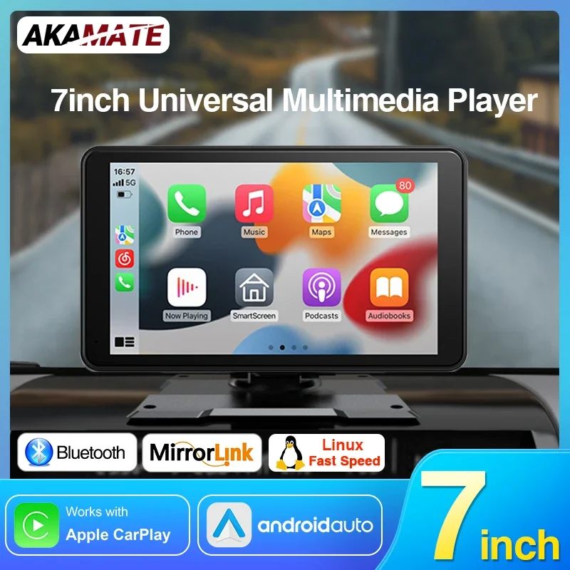 7-дюймовый мультимедийный плеер CarPlay Android Авто IPS сенсорный монитор Bluetooth Музыка Универсальный для всех автомобилей Поддержка воспроизведения видео
7-дюймовый мультимедийный плеер CarPlay Android Авто IPS сенсорный монитор Bluetooth Музыка Универсальный для всех автомобилей Поддержка воспроизведения видео