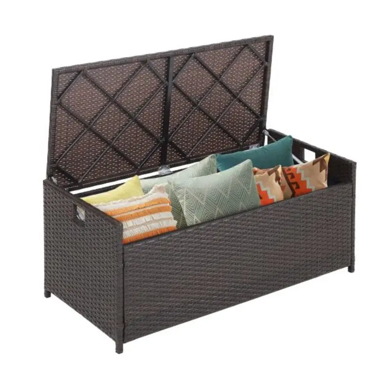 34 Gallon Patio Storage Bench with Seat Cushion and Zippered Liner
34 Gallon Patio Storage Bench with Seat Cushion and Zippered Liner