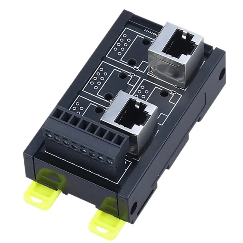 A23P RJ45 Network Port Terminal Block DIN Rail Mount To 8Pin 2 Hole Hub Signal Converter RS232 RS485 RS422
A23P RJ45 Network Port Terminal Block DIN Rail Mount To 8Pin 2 Hole Hub Signal Converter RS232 RS485 RS422