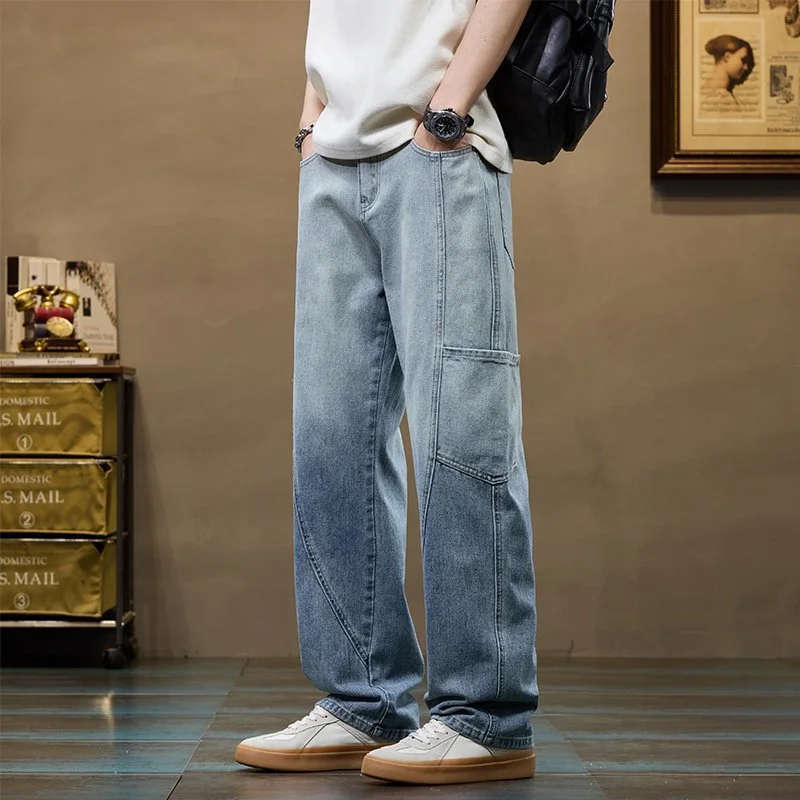 Men's Wide-Leg Loose Straight Jeans | Korean Streetwear Blue Washed Denim | Y2K Trendy Casual Oversized Pants
Men's Wide-Leg Loose Straight Jeans | Korean Streetwear Blue Washed Denim | Y2K Trendy Casual Oversized Pants