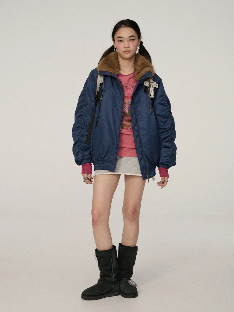 Achihara Short Cotton Jacket 2026 Winter New Style Warmth Fur Collar Quilted Coat Women's Casual Wear Zipper Closure Long Sleeve
Achihara Short Cotton Jacket 2026 Winter New Style Warmth Fur Collar Quilted Coat Women's Casual Wear Zipper Closure Long Sleeve