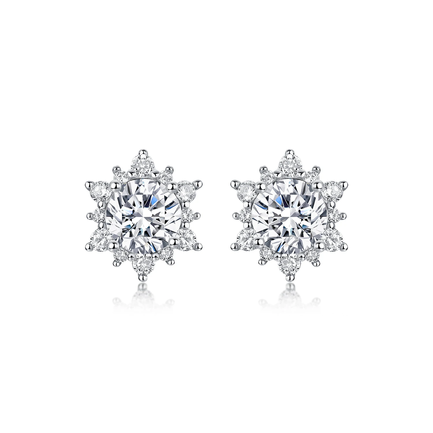 Romantic Silver-Plated 18K White Gold Round Moissanite Diamond Snowflake Beaded Earrings 2.48ct For Women Gift and Daily Wear
Romantic Silver-Plated 18K White Gold Round Moissanite Diamond Snowflake Beaded Earrings 2.48ct For Women Gift and Daily Wear
