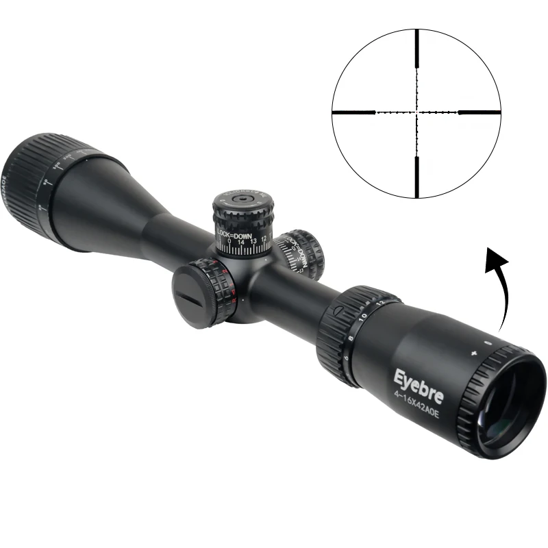 Eyebre 4-16x42AOE Tactical Riflescope Spotting Rifle Scope Hunting Optical Collimator Airsoft Airgun Sight Cross
Eyebre 4-16x42AOE Tactical Riflescope Spotting Rifle Scope Hunting Optical Collimator Airsoft Airgun Sight Cross