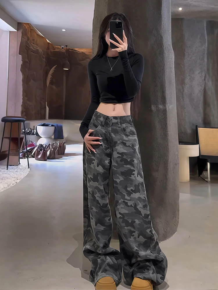 Камуфляжные джинсы Cleanfit, мужские и женские американские уличные прямые брюки с широкими штанинами, рабочая одежда, модные уличные брюки
Камуфляжные джинсы Cleanfit, мужские и женские американские уличные прямые брюки с широкими штанинами, рабочая одежда, модные уличные брюки