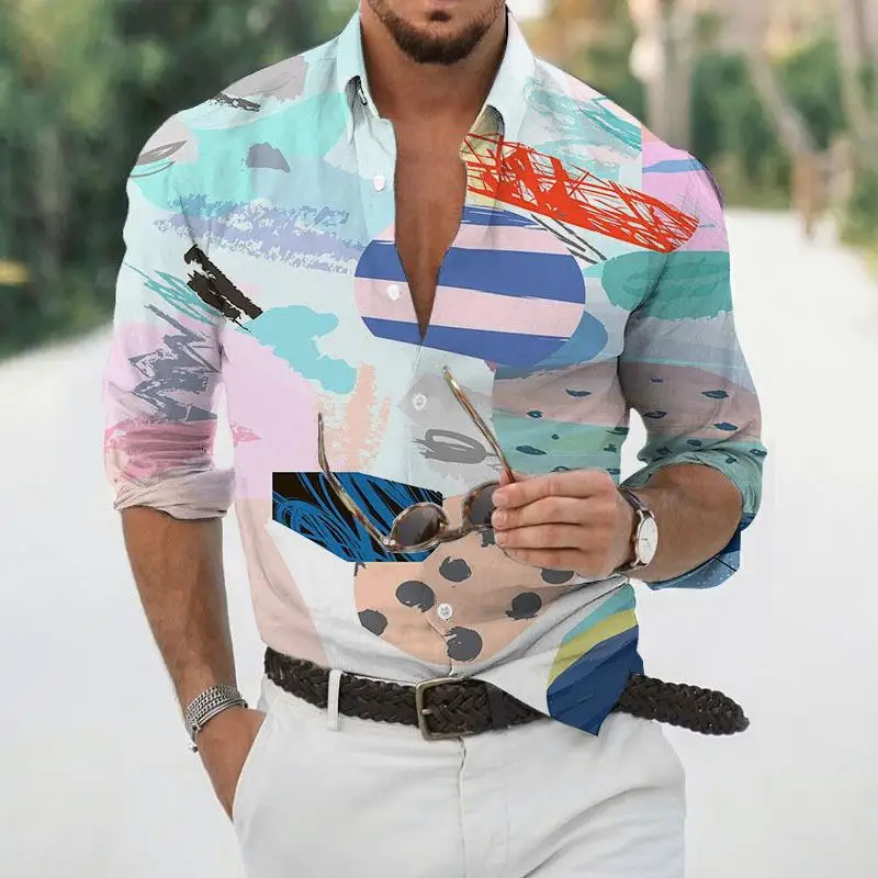 Men's Summer Shirt 3D Graffiti Print Casual Shirt Unbranded Long Sleeve Other Material100% Non-deformable Other Style for Women
Men's Summer Shirt 3D Graffiti Print Casual Shirt Unbranded Long Sleeve Other Material100% Non-deformable Other Style for Women