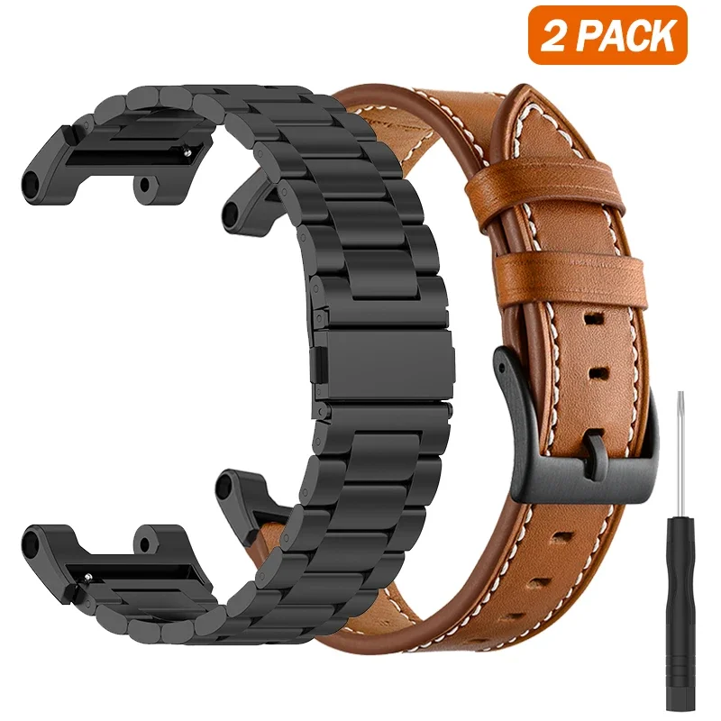 Ремешок металлический и кожаный для часов Amazfit T Rex 2/T REX Pro, браслет из нержавеющей стали для Amazfit T-Rex 2/T-Rex Pro, 2 упаковки
Ремешок металлический и кожаный для часов Amazfit T Rex 2/T REX Pro, браслет из нержавеющей стали для Amazfit T-Rex 2/T-Rex Pro, 2 упаковки