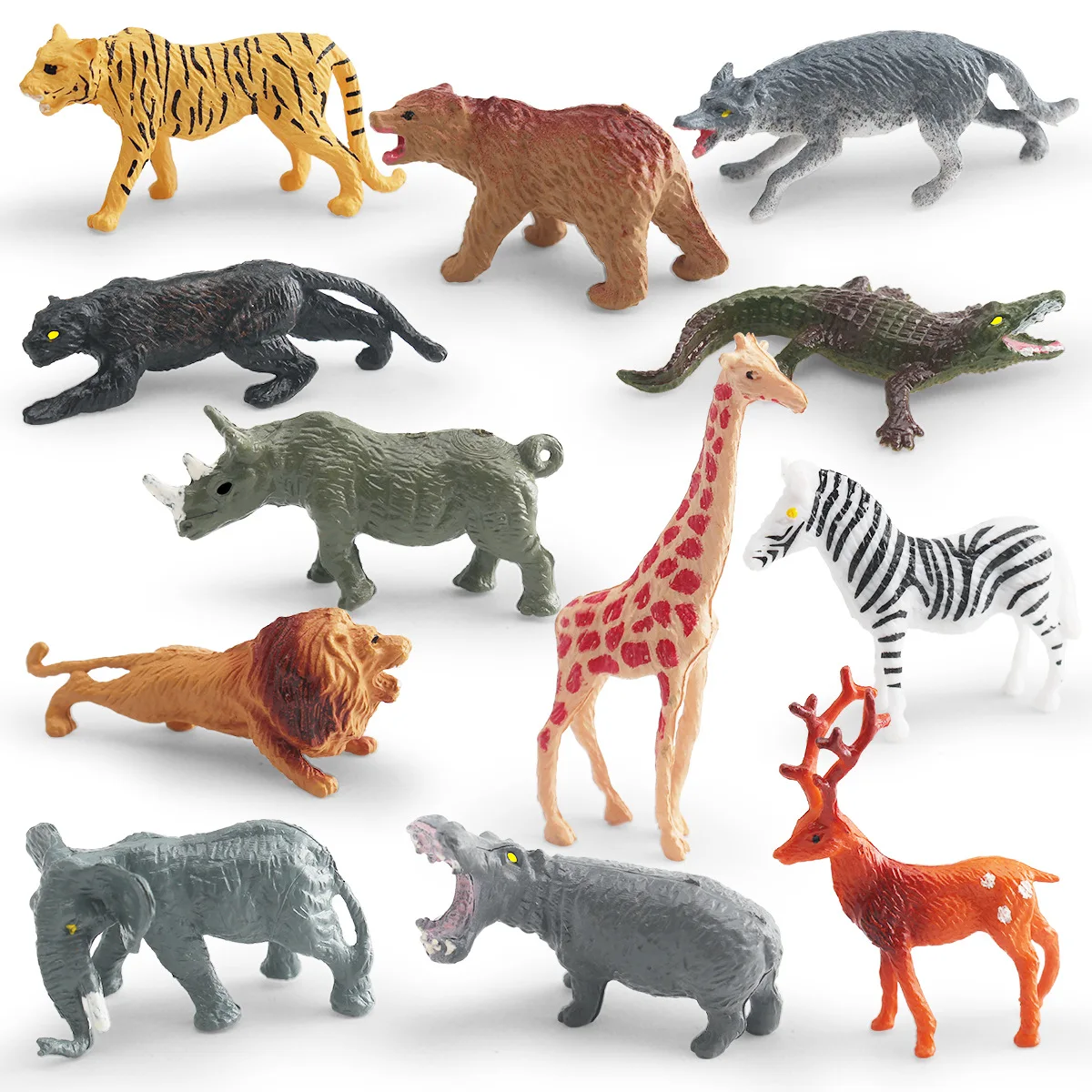 Cross-border simulation wildlife model tiger sika deer crocodile rhinoceros zebra giraffe children's cognitive toys
Cross-border simulation wildlife model tiger sika deer crocodile rhinoceros zebra giraffe children's cognitive toys