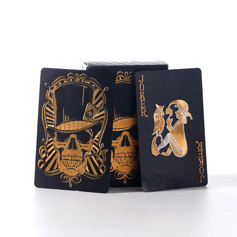 Black Golden Silver Skull Playing Card Game Card Group Waterproof Poker Suit Magic Dmagic Package Board Game Gift Collection
Black Golden Silver Skull Playing Card Game Card Group Waterproof Poker Suit Magic Dmagic Package Board Game Gift Collection
