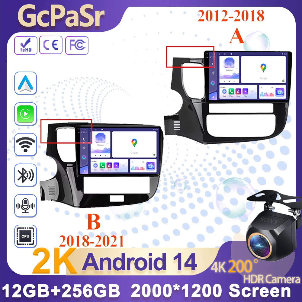 Android 14 Carplay Auto для Mitsubishi Outlander 3 III GF0W GG0W 2018-2021 Автомобильный радиоприемник Мультимедийный видеоплеер Навигация GPS 5G
Android 14 Carplay Auto для Mitsubishi Outlander 3 III GF0W GG0W 2018-2021 Автомобильный радиоприемник Мультимедийный видеоплеер Навигация GPS 5G