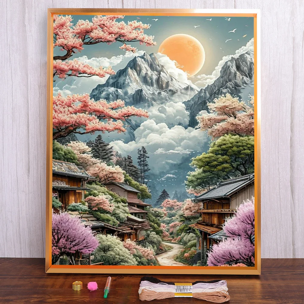Landscape Mountain Printed Fabric Cross Stitch DIY Embroidery Set Handiwork Craft Handmade Handicraft Design Wholesale Mulina
Landscape Mountain Printed Fabric Cross Stitch DIY Embroidery Set Handiwork Craft Handmade Handicraft Design Wholesale Mulina