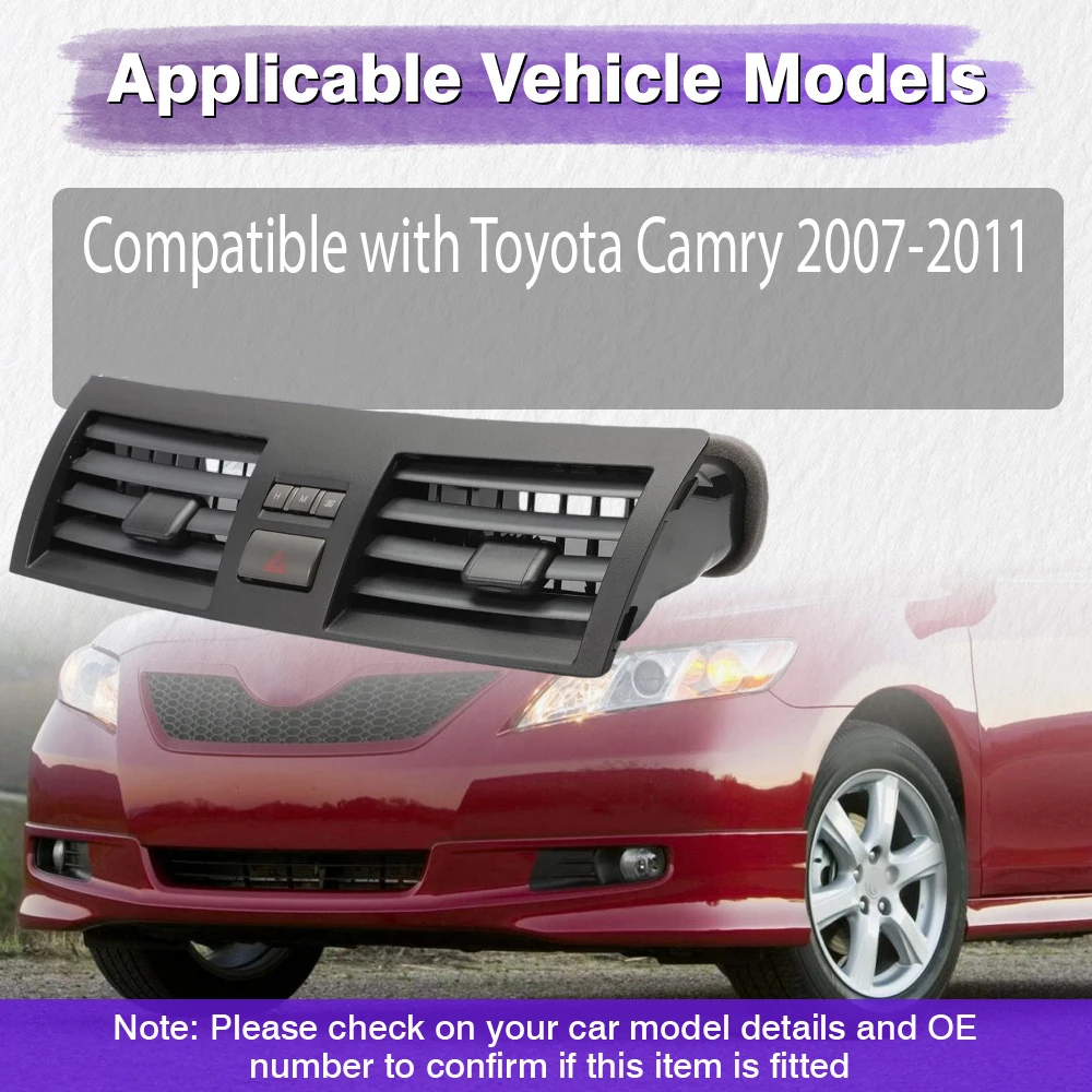 Car Center Dash A/C Air Conditioning Vent Trim Outlet Grille Panel 55660-06100, 5566006100 For Toyota Camry 2007-2013
Car Center Dash A/C Air Conditioning Vent Trim Outlet Grille Panel 55660-06100, 5566006100 For Toyota Camry 2007-2013