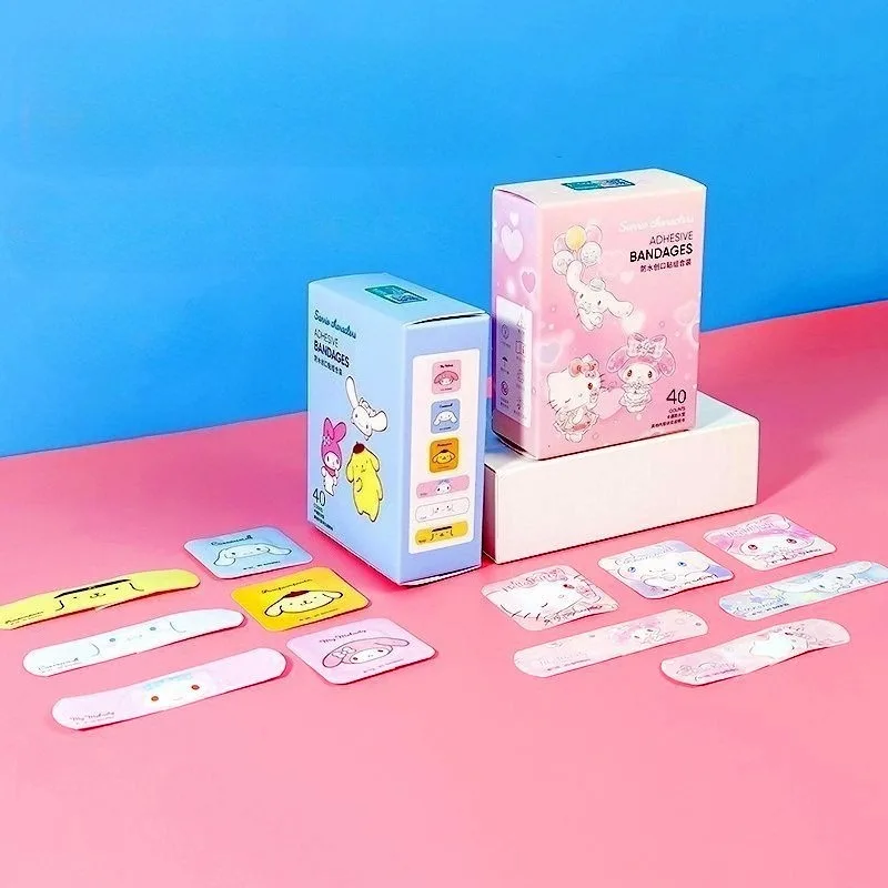 40Pcs Sanrio Kuromi Adhesive Bandages Cartoon Anime Action Figures Hello Kitty Cinnamoroll Q Figural Medical Products Decoration
40Pcs Sanrio Kuromi Adhesive Bandages Cartoon Anime Action Figures Hello Kitty Cinnamoroll Q Figural Medical Products Decoration